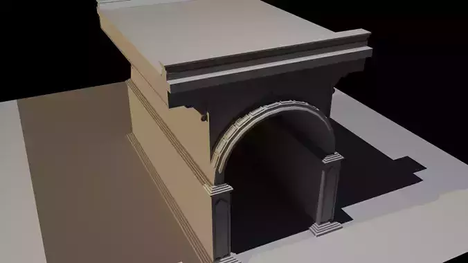 bridge table with arch in middle