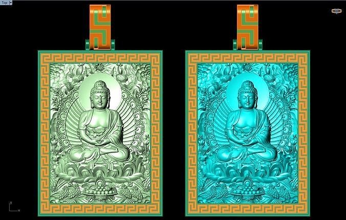 Mahavairocana Buddha pendant - N31215 3D print model