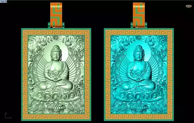 Mahavairocana Buddha pendant - N31215 3D print model