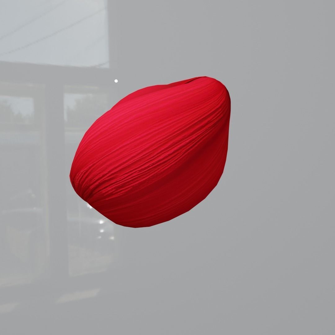 Realistic Punjabi Sikh Turban with 5 Different colors 3D model_7