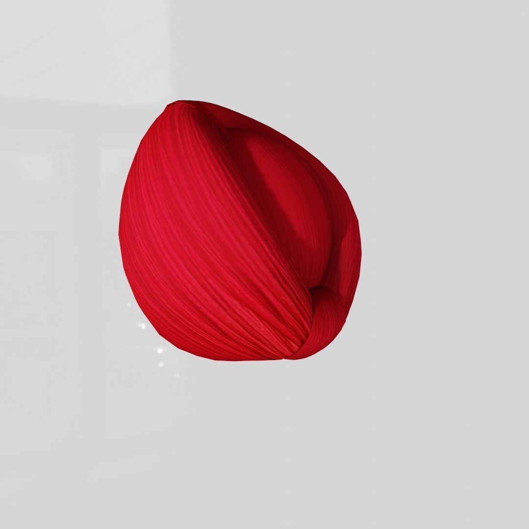 Realistic Punjabi Sikh Turban with 5 Different colors 3D model_8
