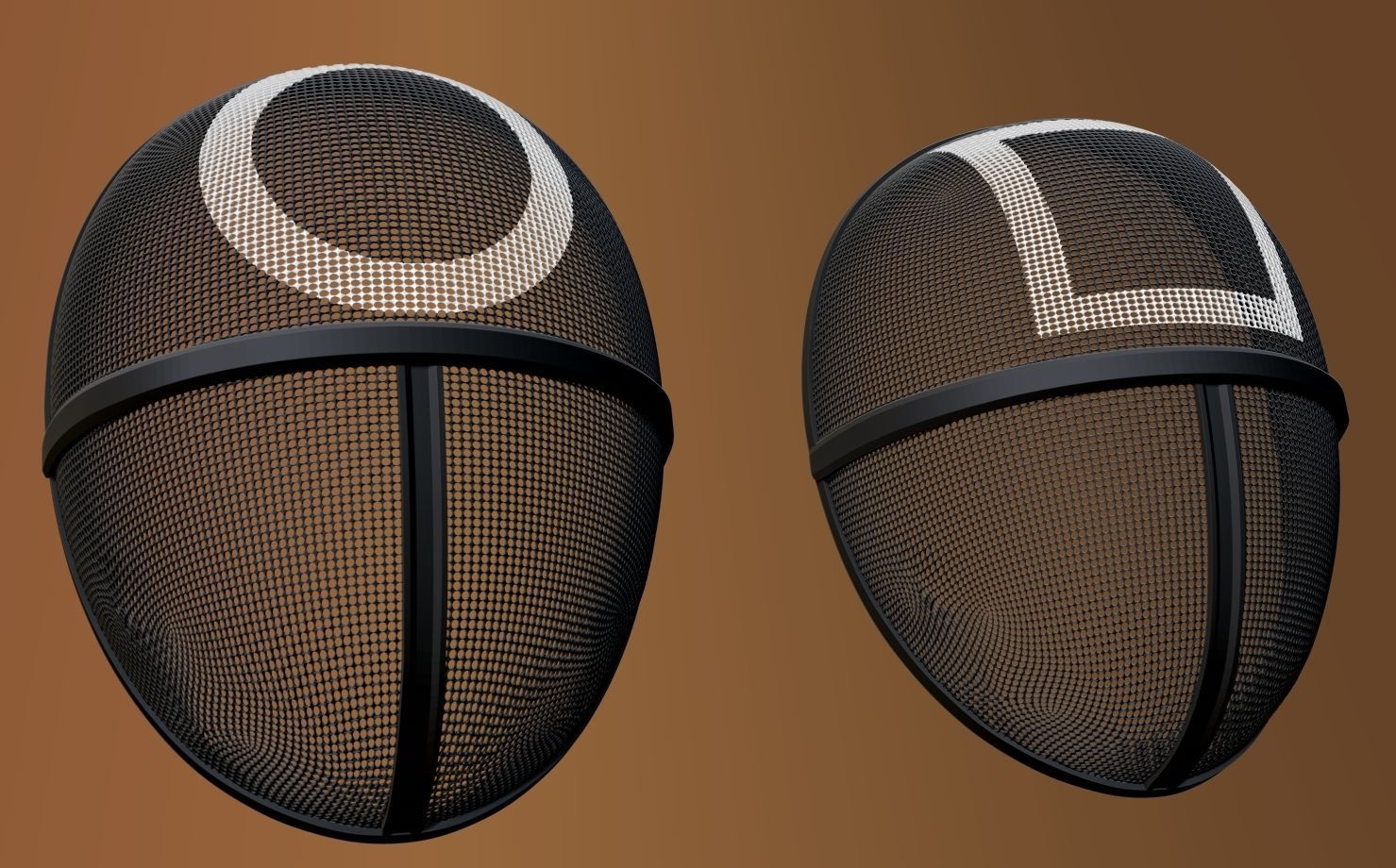SQUID GAME 2 MASKS  3D print model_4