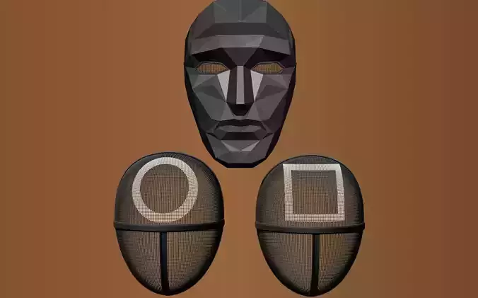 SQUID GAME 2 MASKS  3D print model