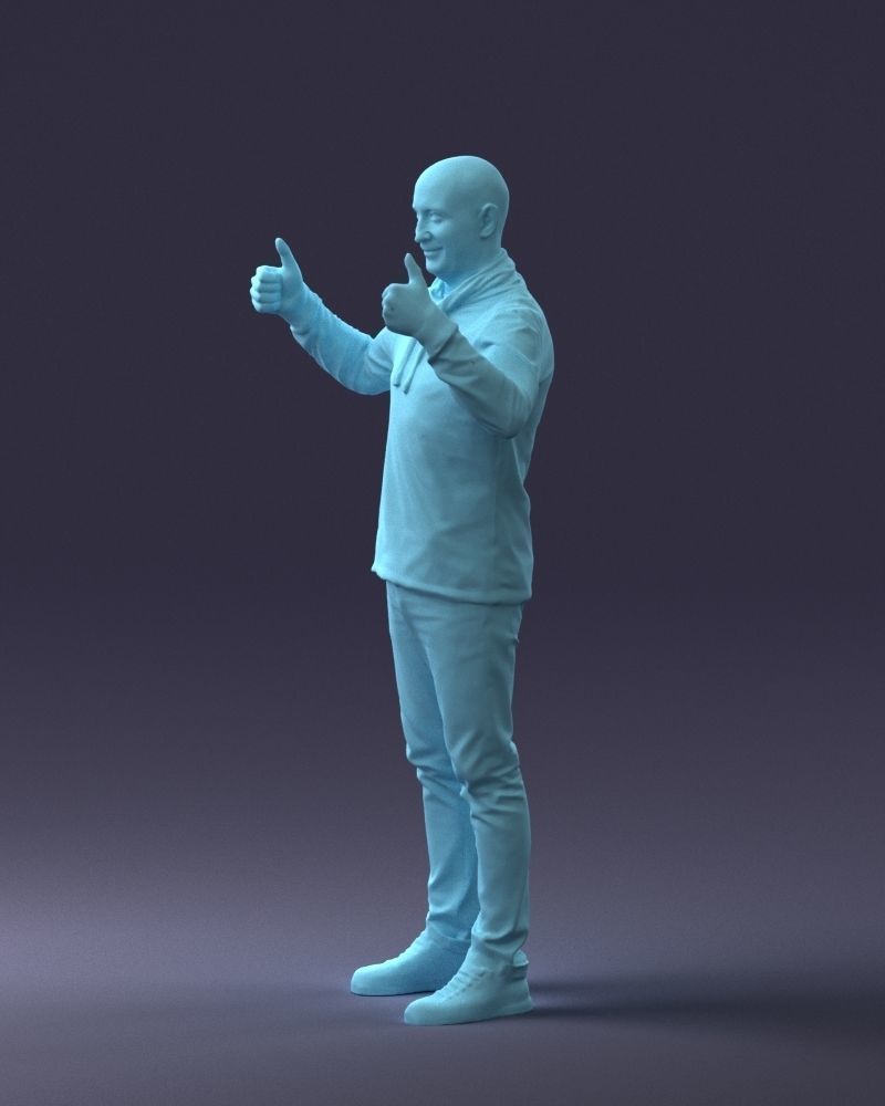 000087 Cheerful Man Giving Thumbs Up 3dp 3D print model_28