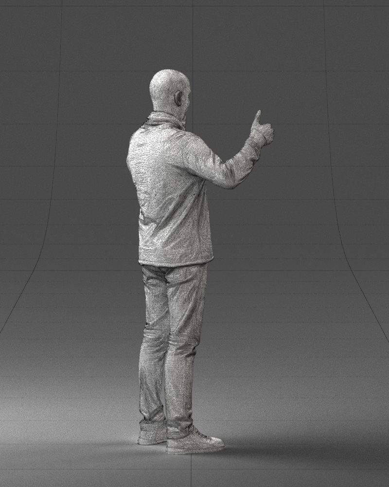 000087 Cheerful Man Giving Thumbs Up 3dp 3D print model_17