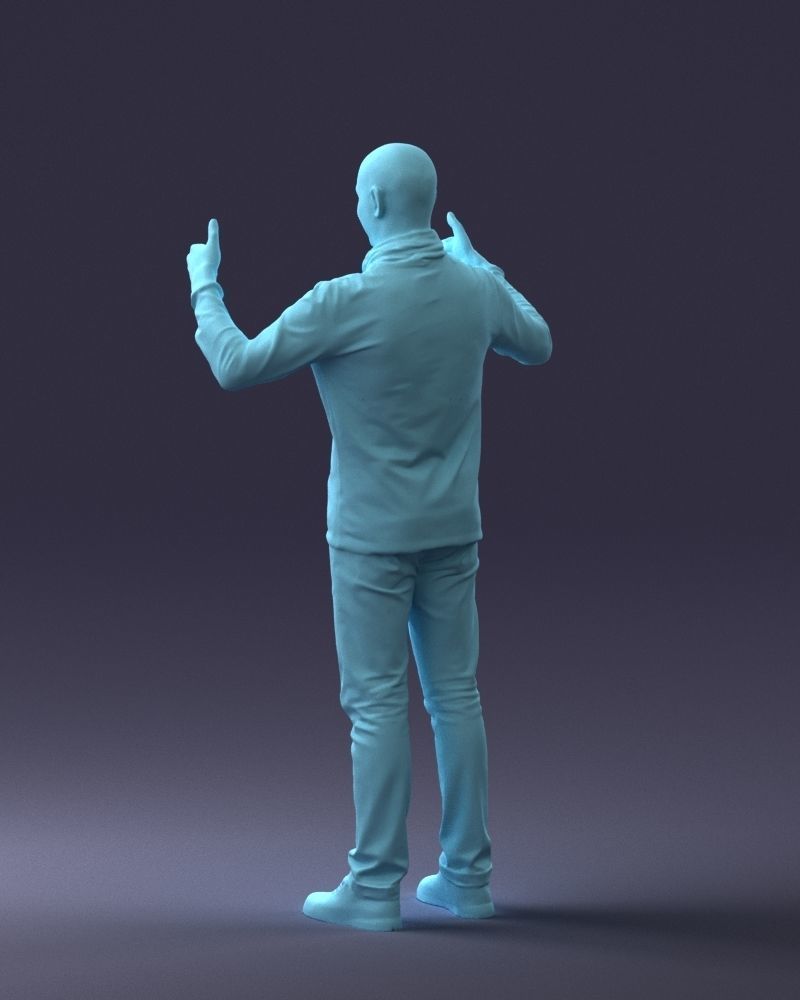 000087 Cheerful Man Giving Thumbs Up 3dp 3D print model_22