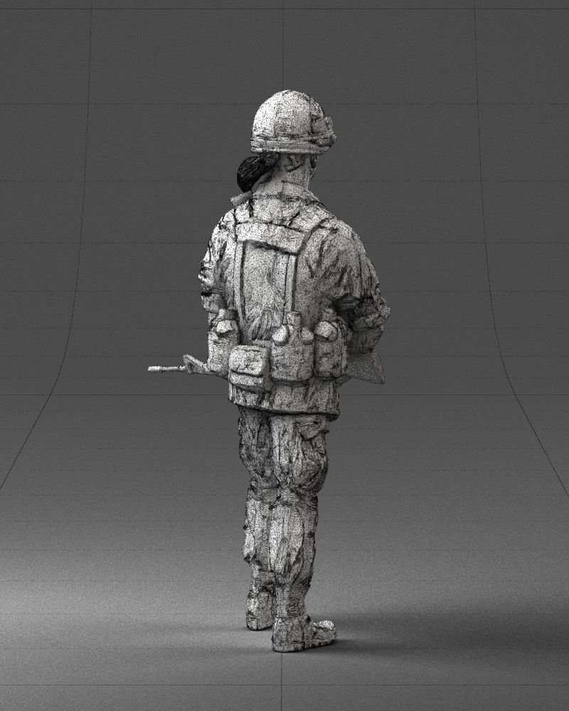 Warrior 0303-11 3D Print Ready 3D print model_11