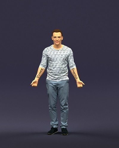 Metal pants man 0401 3D Print Ready 3D print model