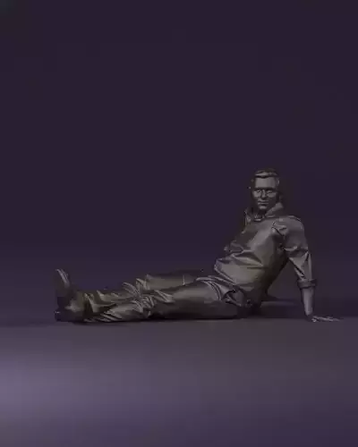 Wedding man lies hands behind 0824 3D Print Ready