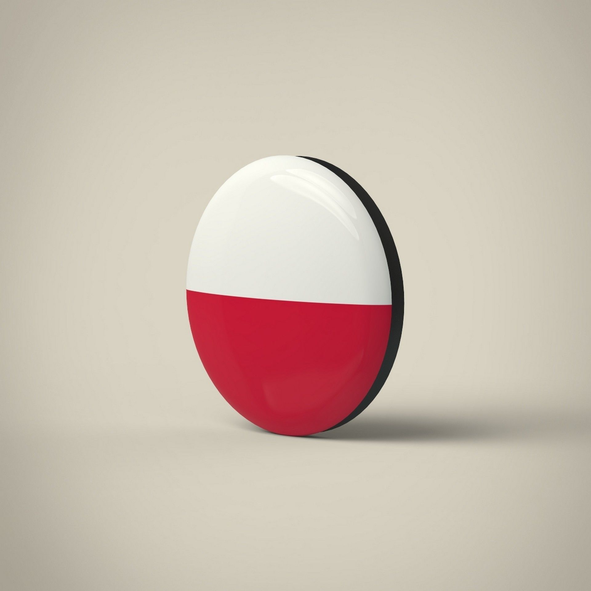 Poland Badge Low-poly 3D model_1