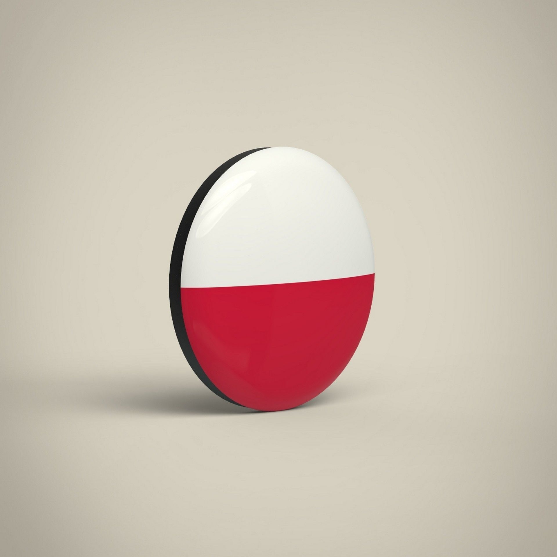 Poland Badge Low-poly 3D model_2
