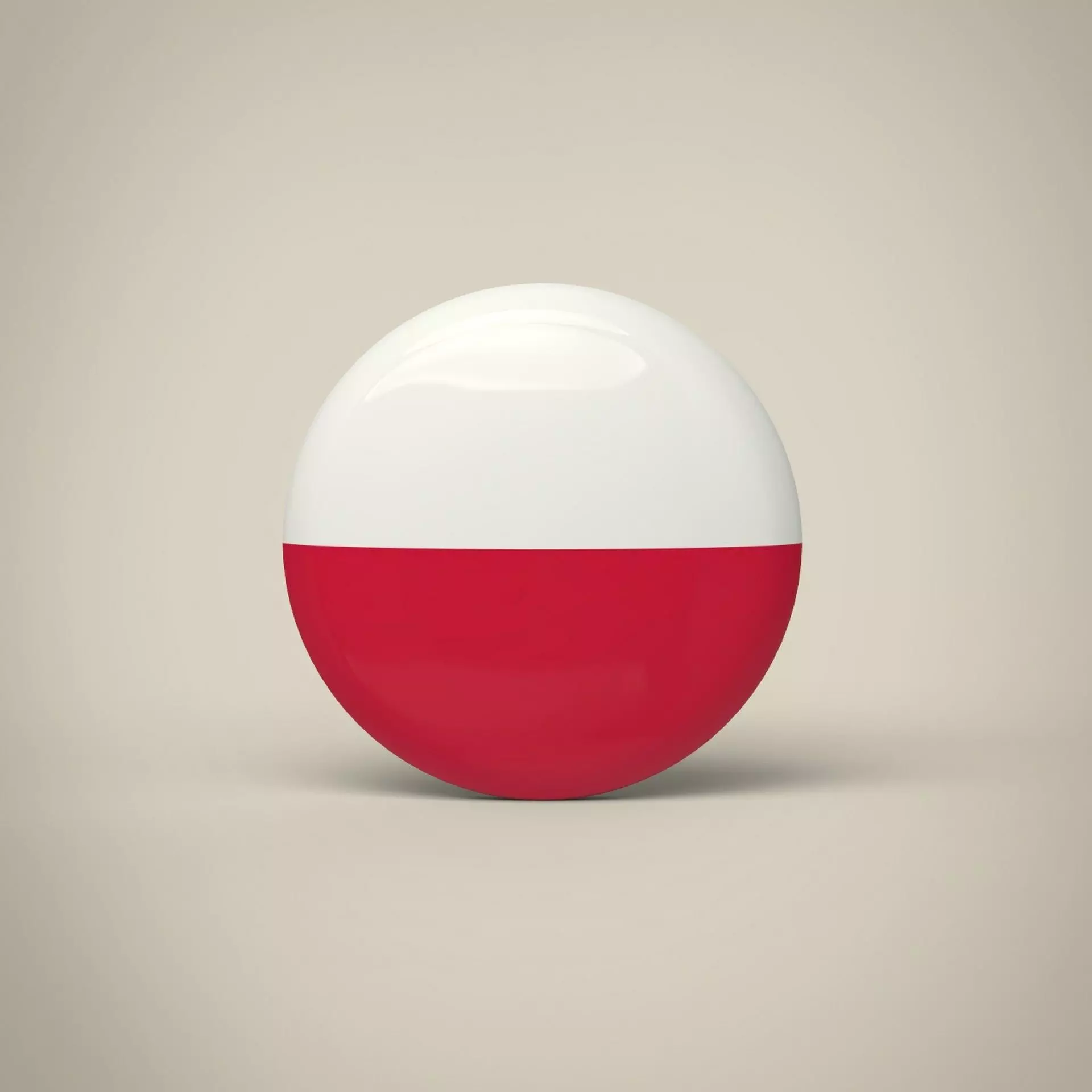 Poland Badge Low-poly 3D model_0