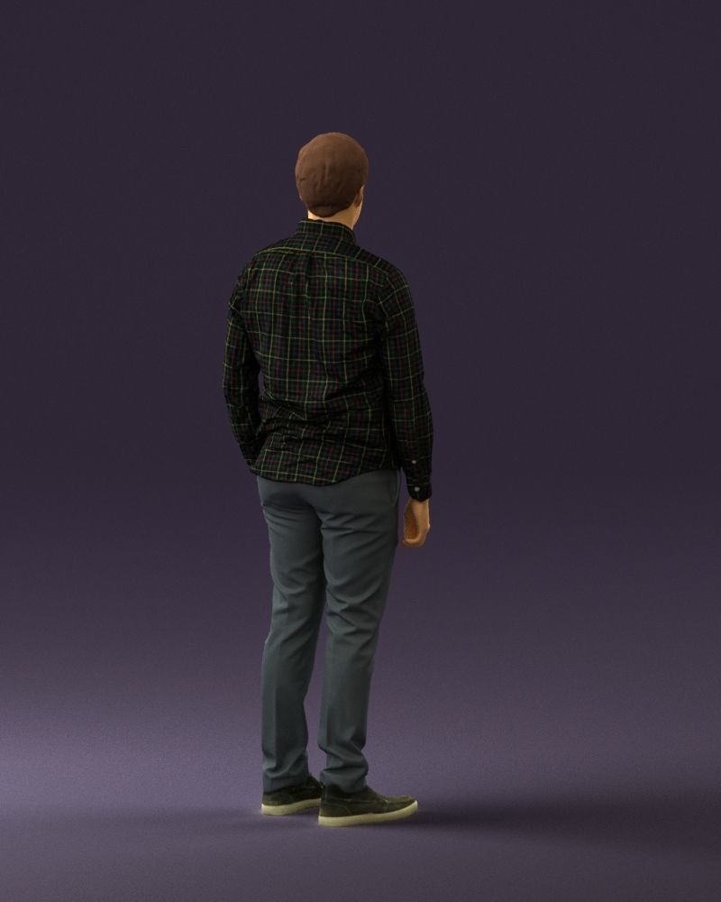 Man in black yellow tshirt 0409 3D model_15