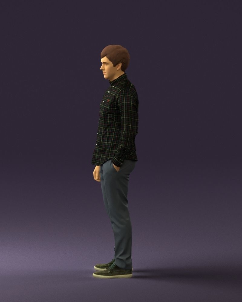 Man in black yellow tshirt 0409 3D model_24