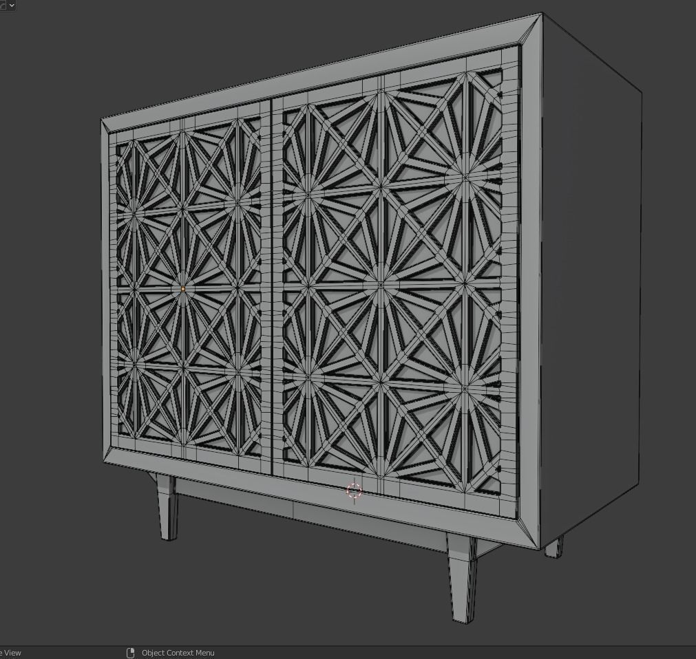 Pbr Cabinet With Cnc carved Doors 3D model_8