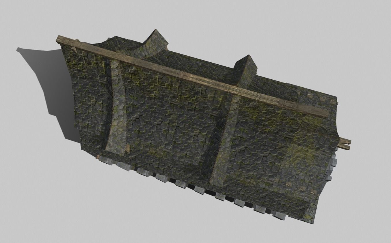 Fantasy Longhouse Low-poly 3D model_8