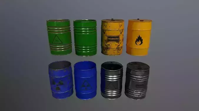 Barrel Set with flames