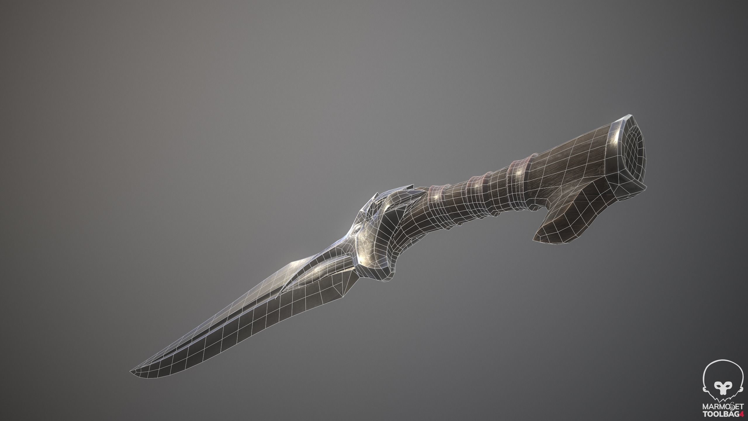 Raven Knife Low-poly 3D model_11