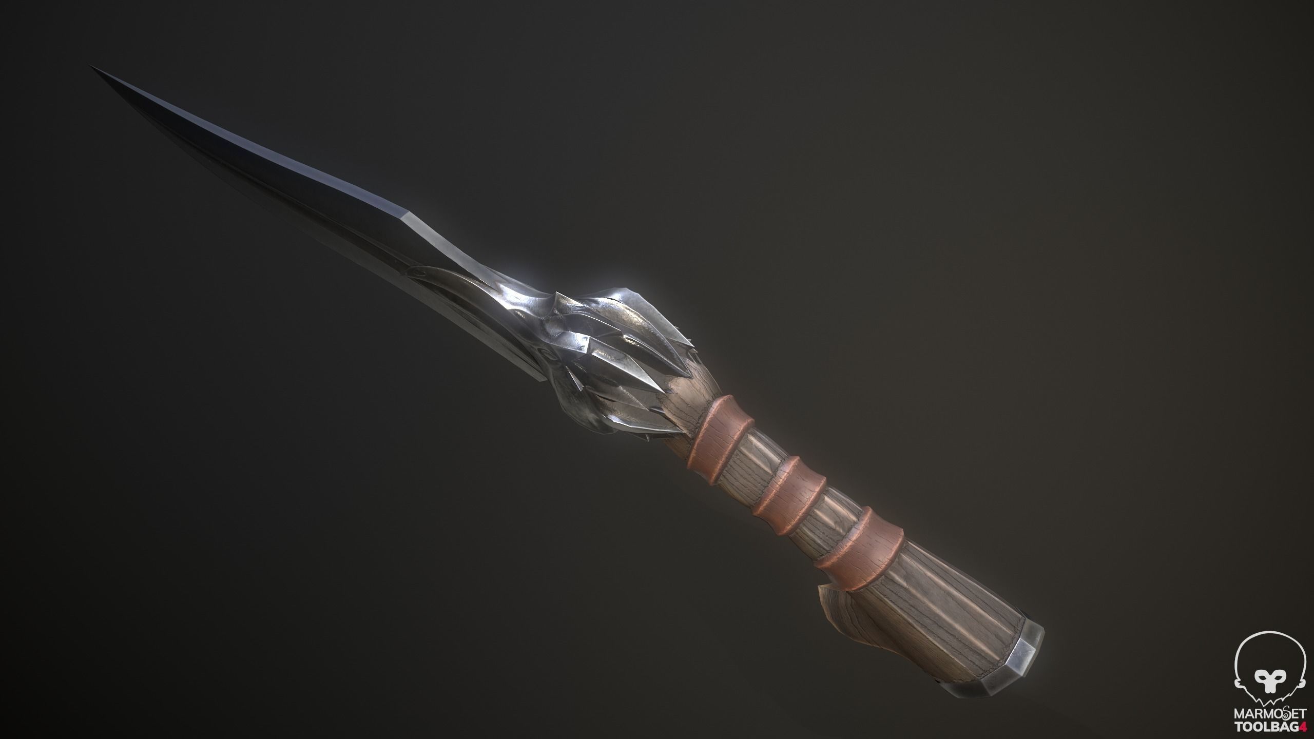 Raven Knife Low-poly 3D model_7