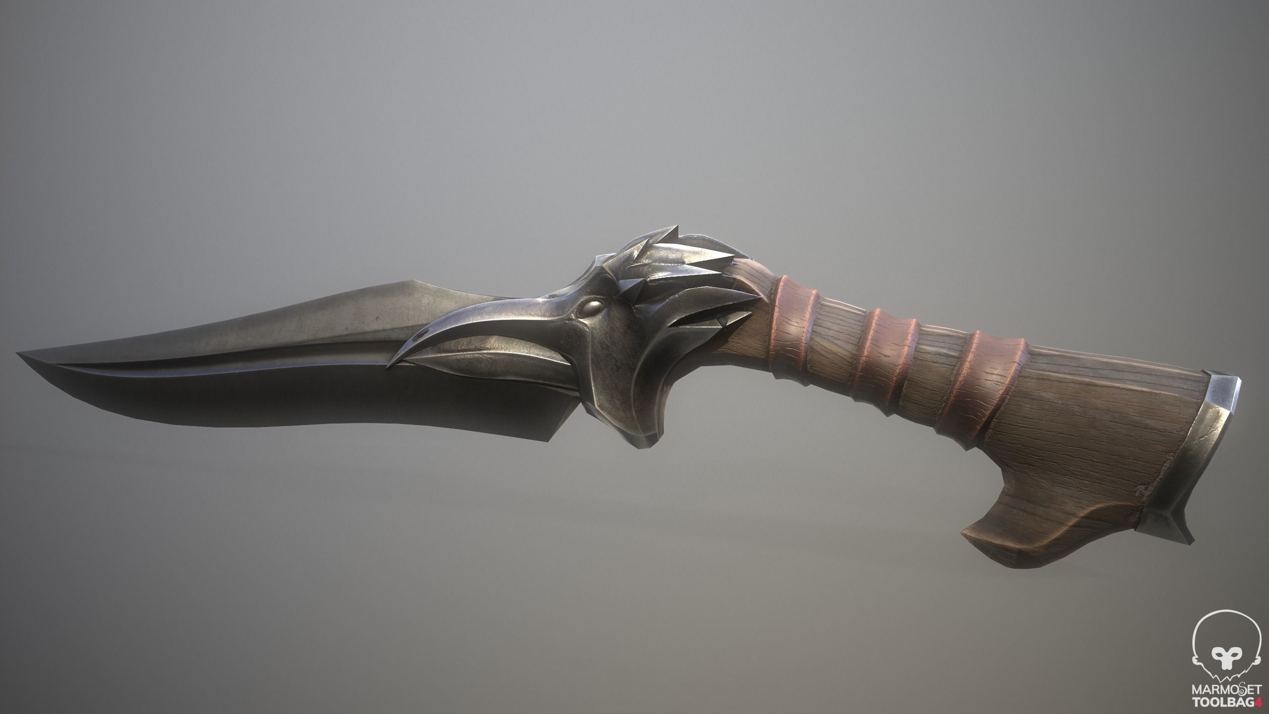 Raven Knife Low-poly 3D model_2