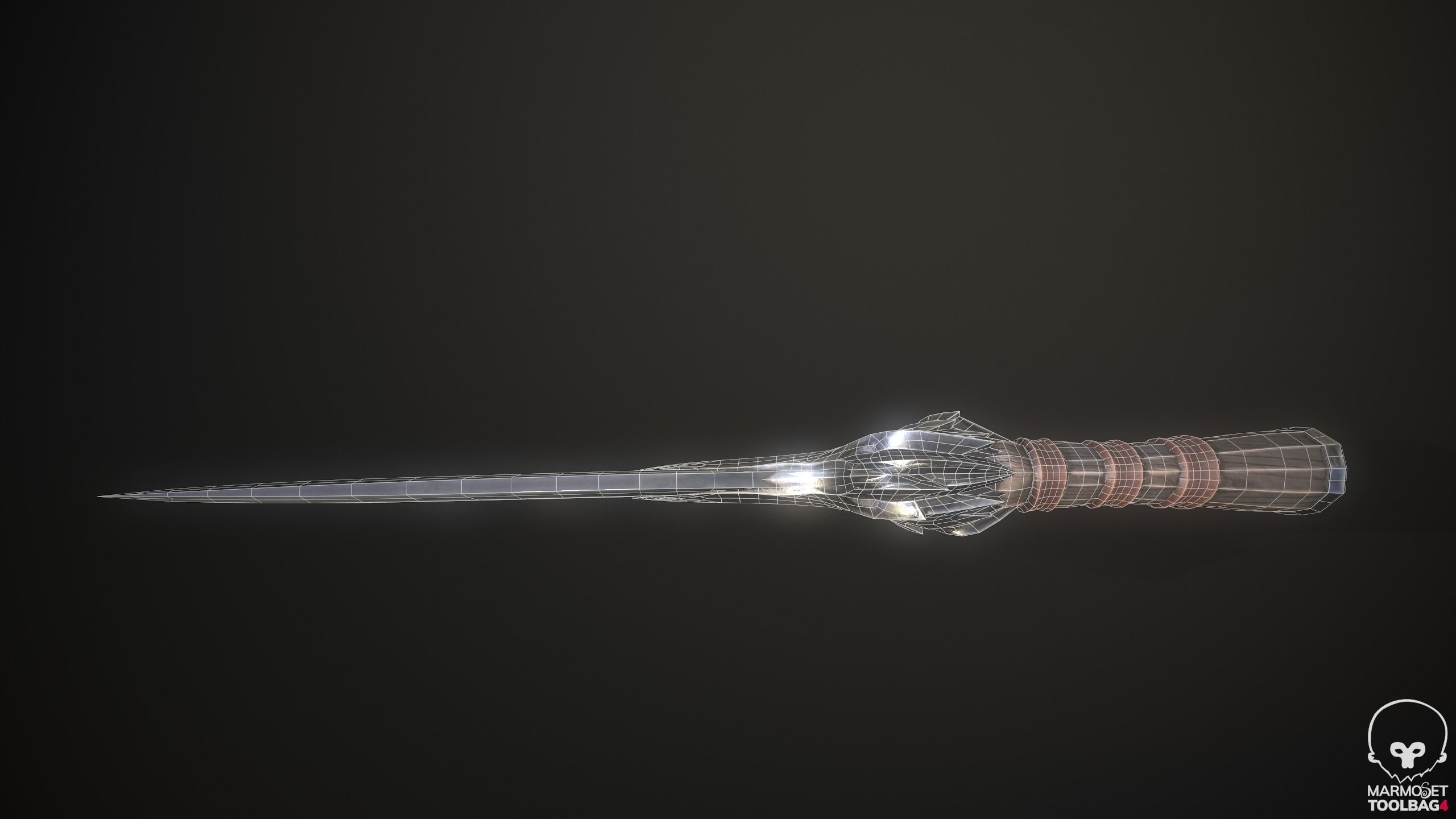 Raven Knife Low-poly 3D model_10
