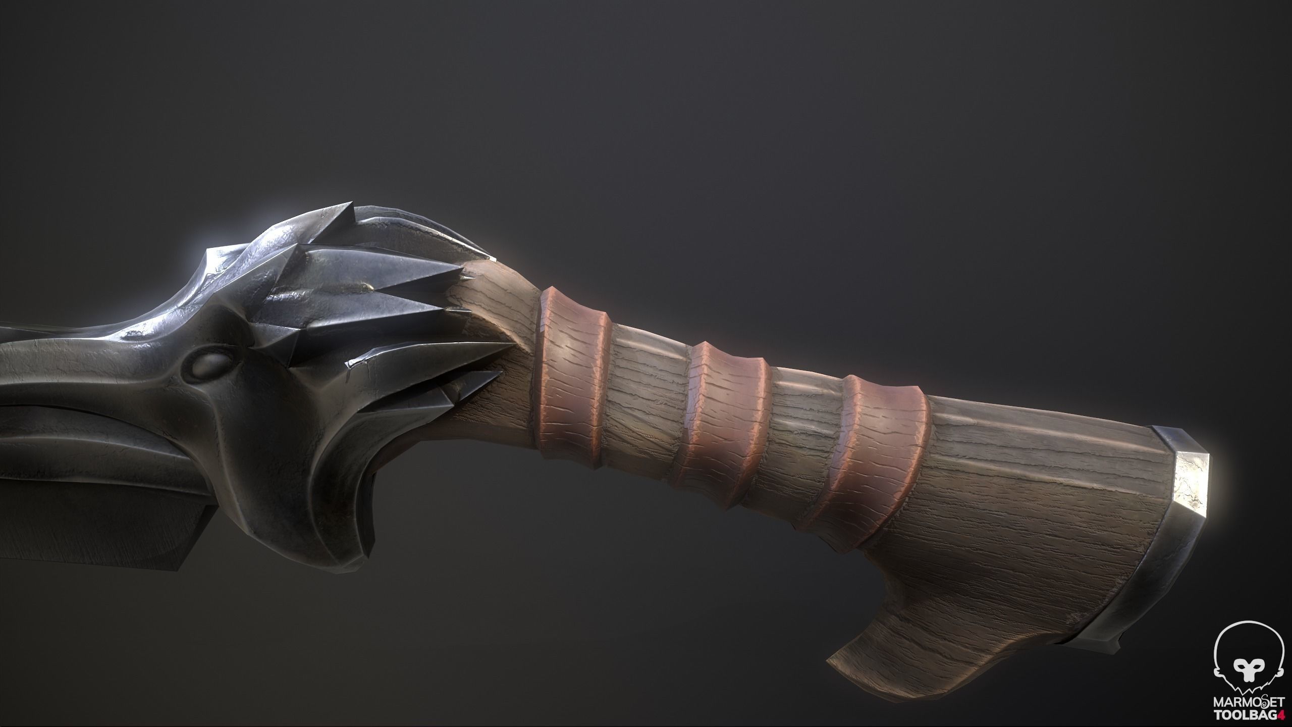 Raven Knife Low-poly 3D model_5