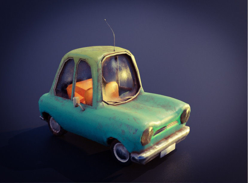 Vehicles Pack Cartoon 3D model_7