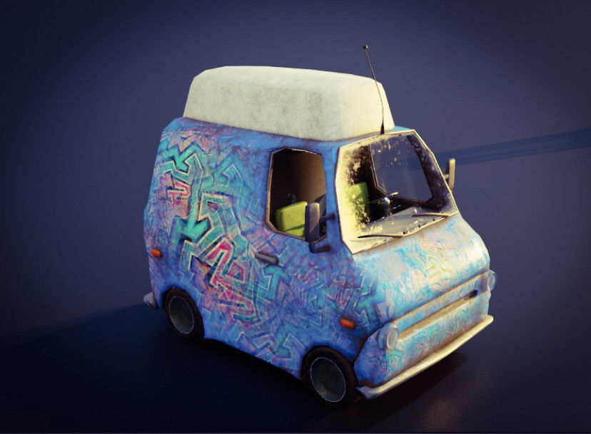 Vehicles Pack Cartoon 3D model_8