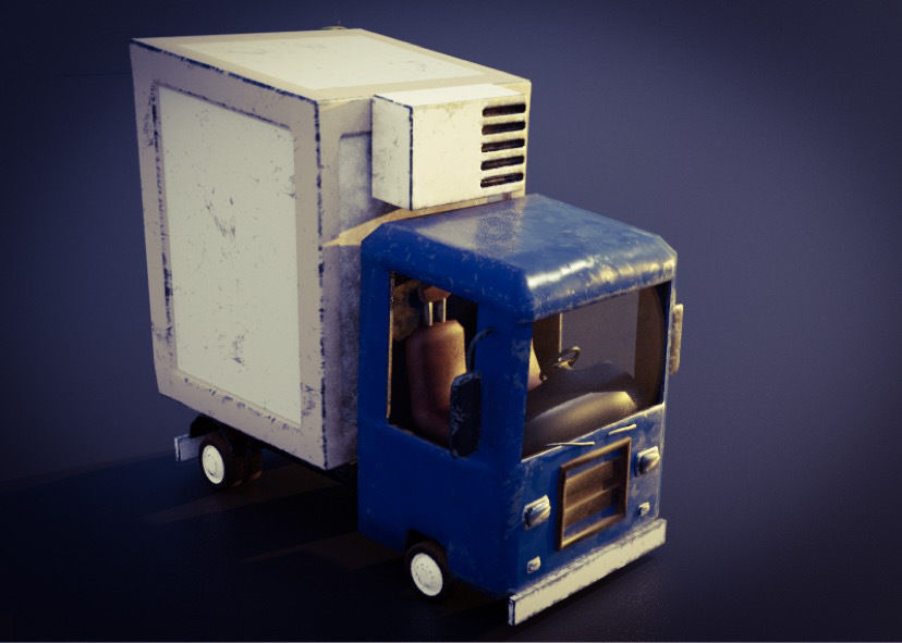 Vehicles Pack Cartoon 3D model_9
