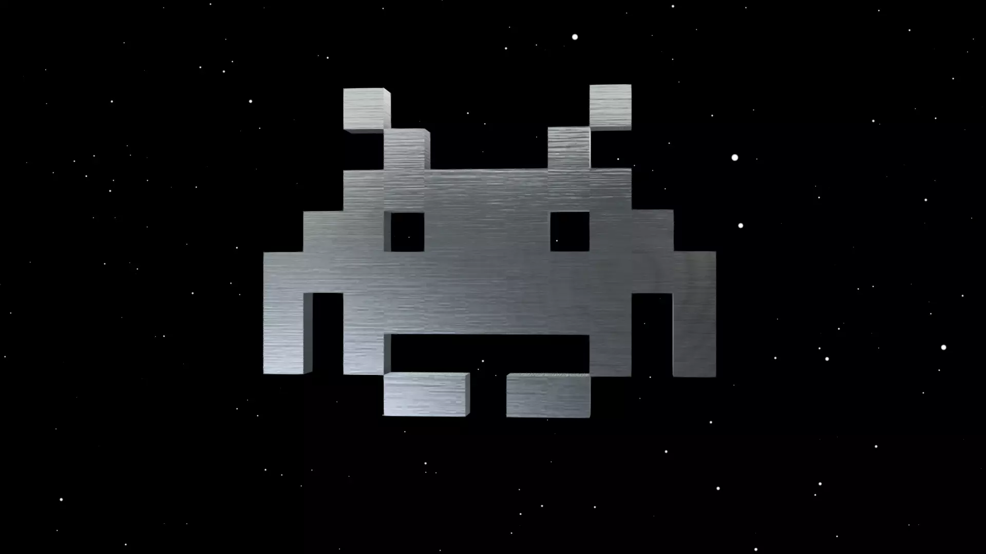 Classic Space Invader Low-poly 3D model