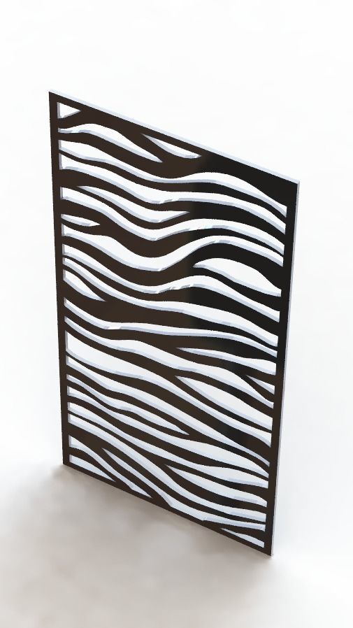 CNC Laser cut pattern Backlit Wall hanging 3D print model_4