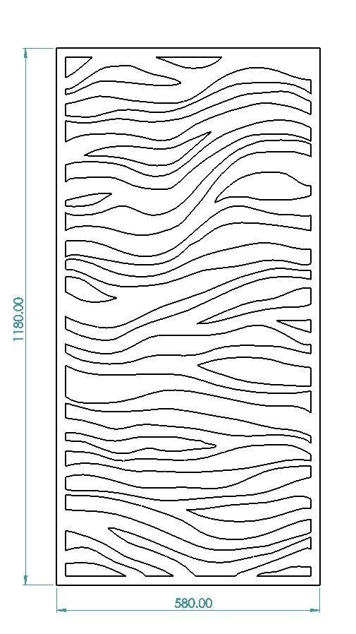 CNC Laser cut pattern Backlit Wall hanging 3D print model_2