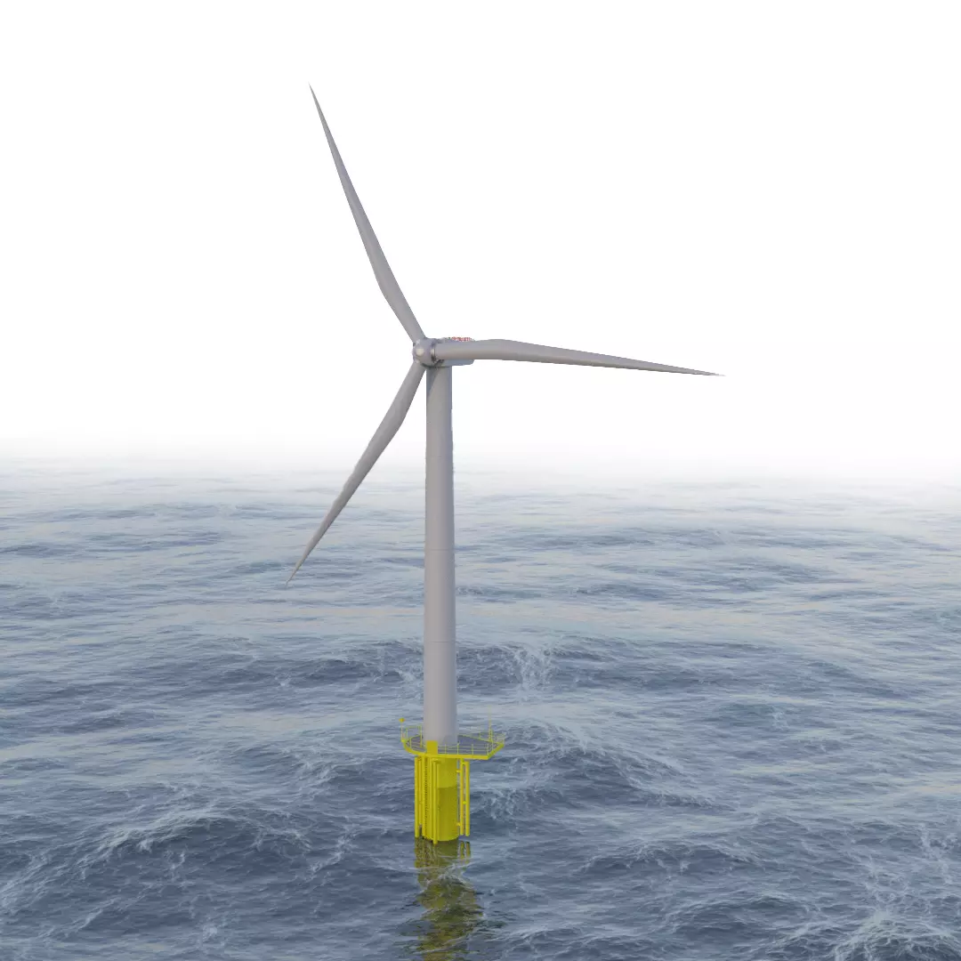 Offshore Turbine Engine Low-poly 3D model_0