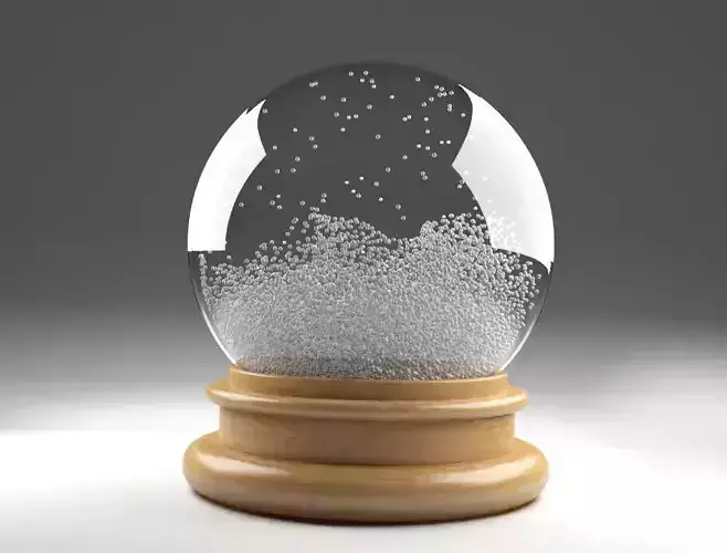 glass globe with snow