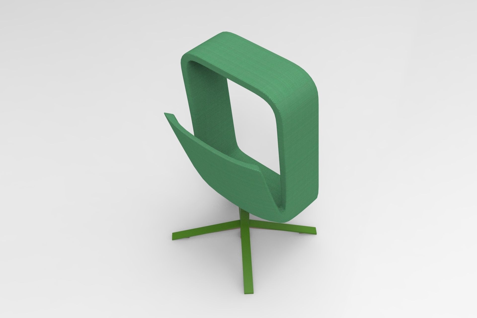 Window Seat Low-poly 3D model_3