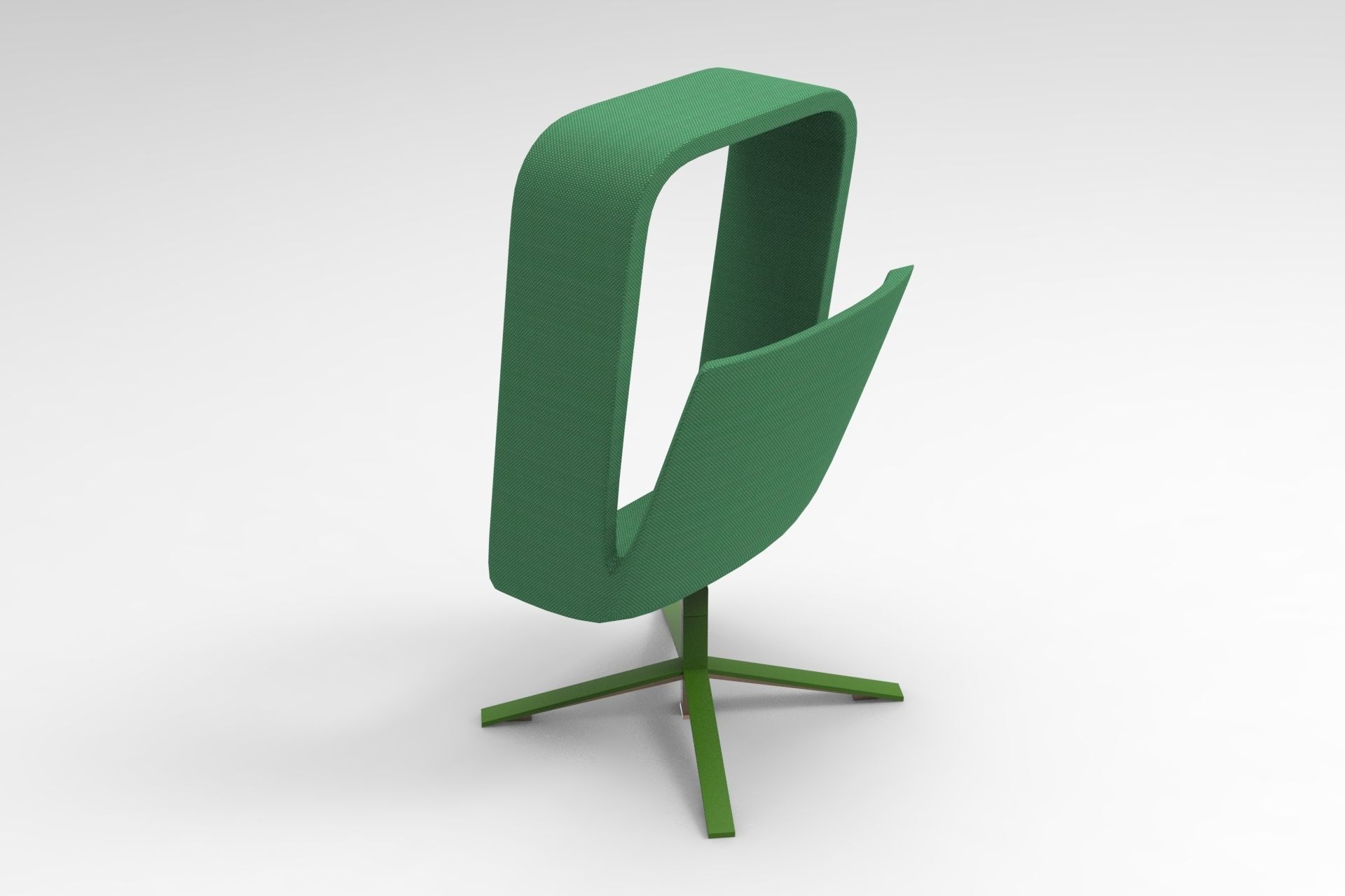 Window Seat Low-poly 3D model_2