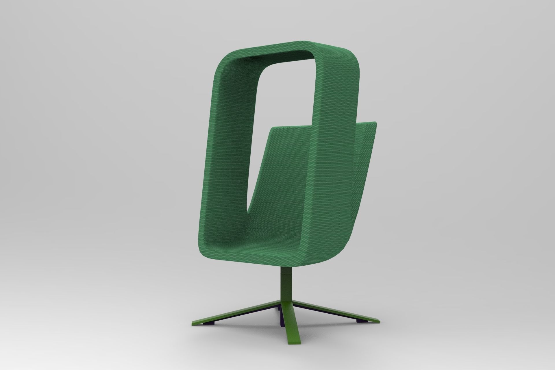 Window Seat Low-poly 3D model_1