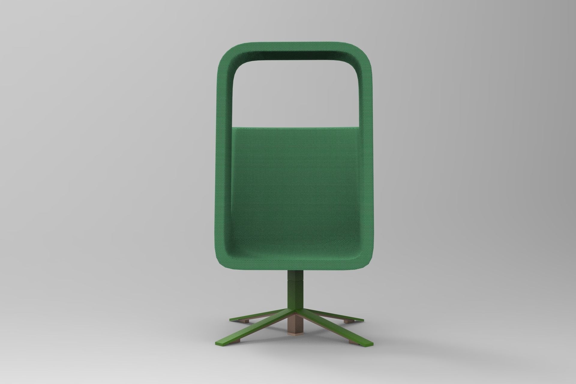 Window Seat Low-poly 3D model_4