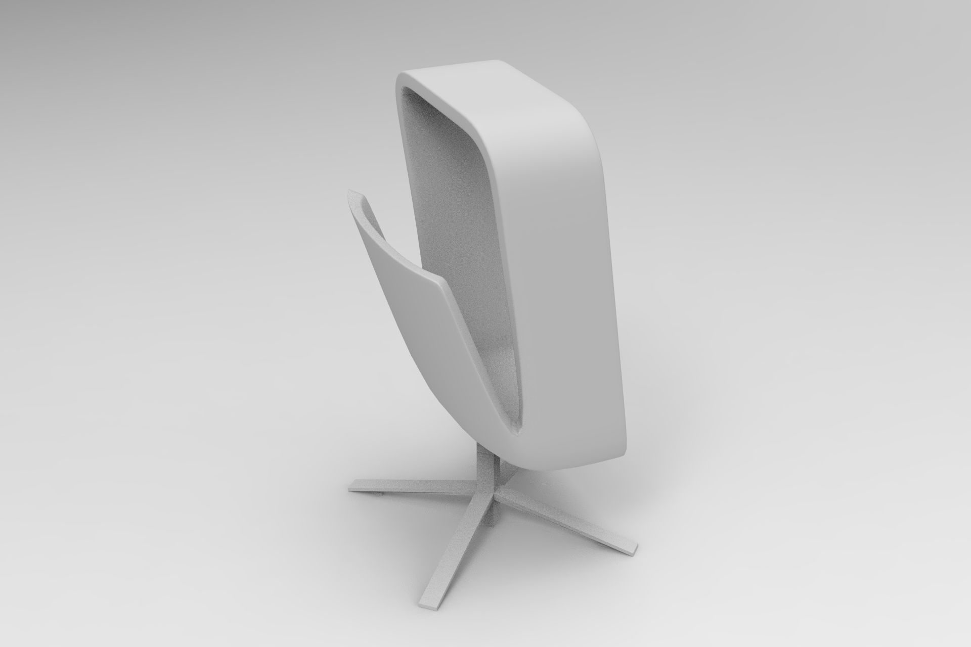 Window Seat Low-poly 3D model_8