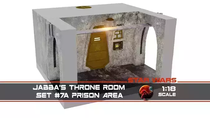 Jabbas Throne Room - Set 7A - Prison Cell 1-18 scale