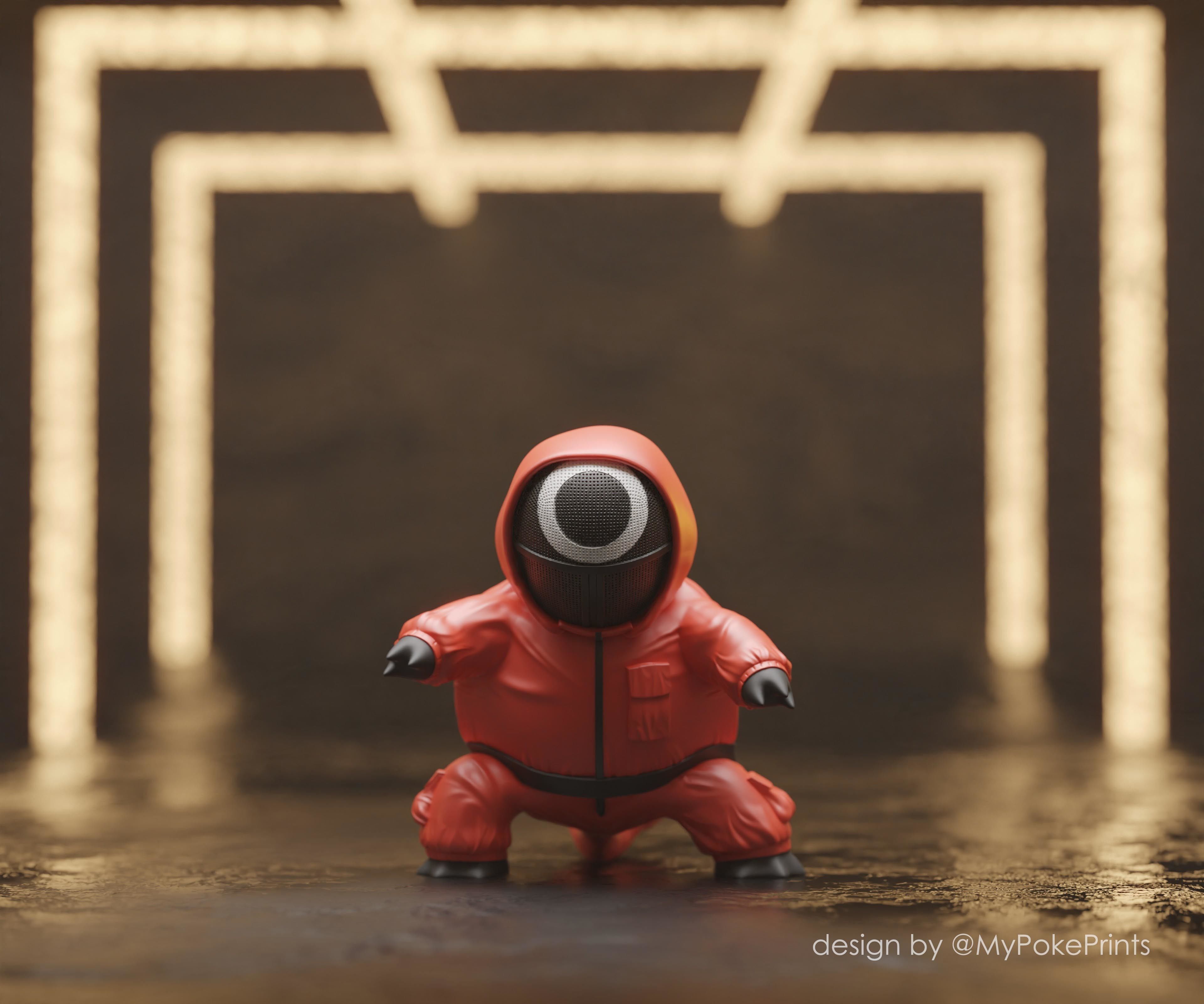 SQUID GAME STARTER POKEMON charmander pikachu and other 3D print model_5