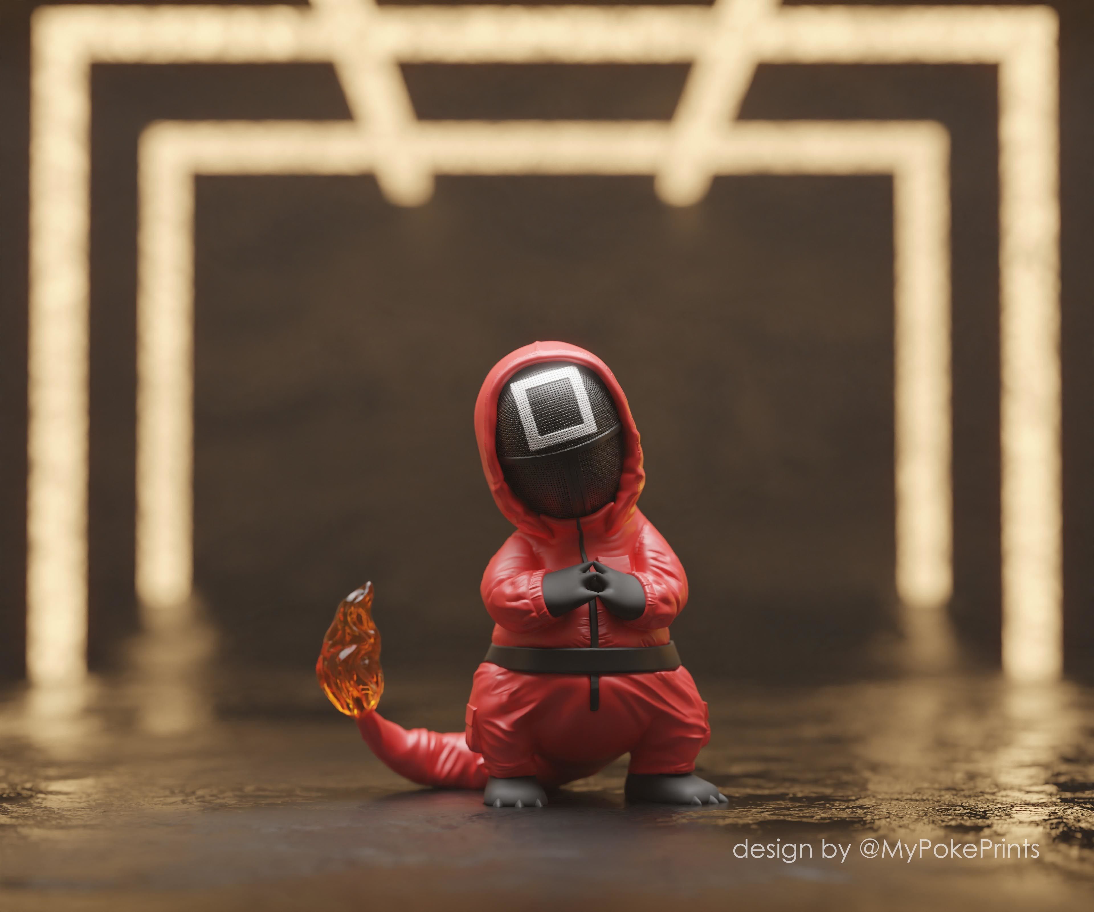 SQUID GAME STARTER POKEMON charmander pikachu and other 3D print model_3
