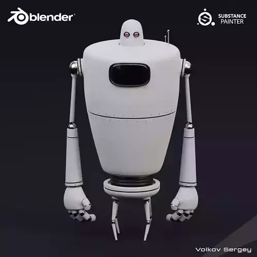 Robot with arms and legs 3D model