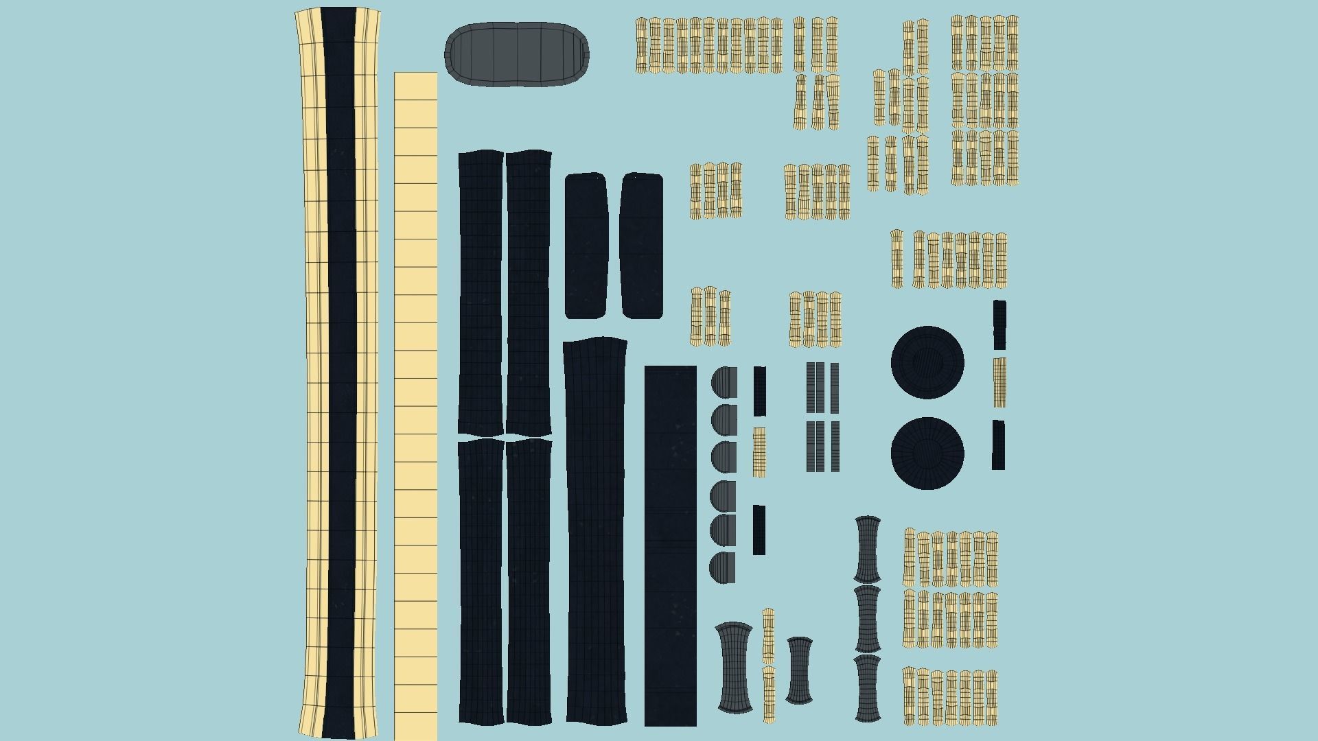 Choker Collar B07 Gold - Character Design Punk Gothic Low-poly 3D model_5