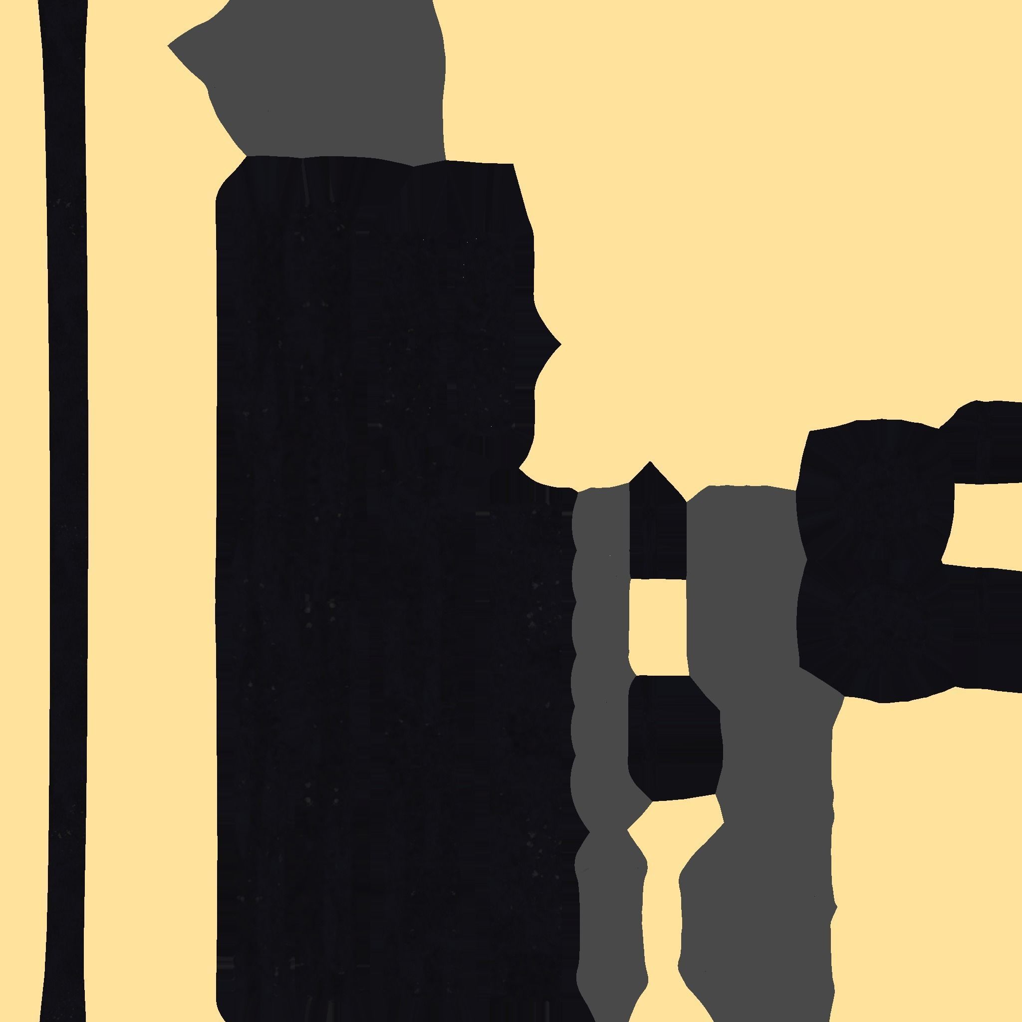 Choker Collar B07 Gold - Character Design Punk Gothic Low-poly 3D model_14