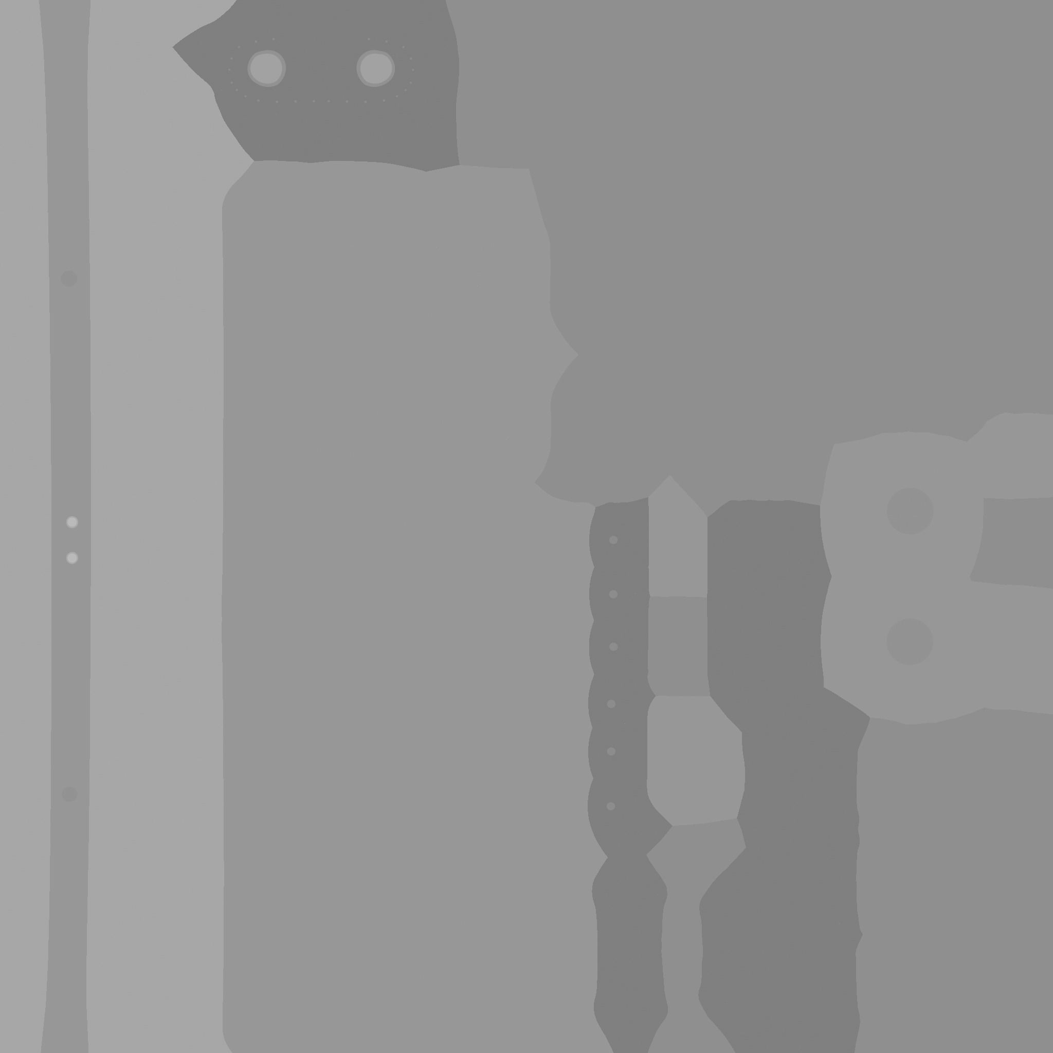 Choker Collar B07 Gold - Character Design Punk Gothic Low-poly 3D model_15