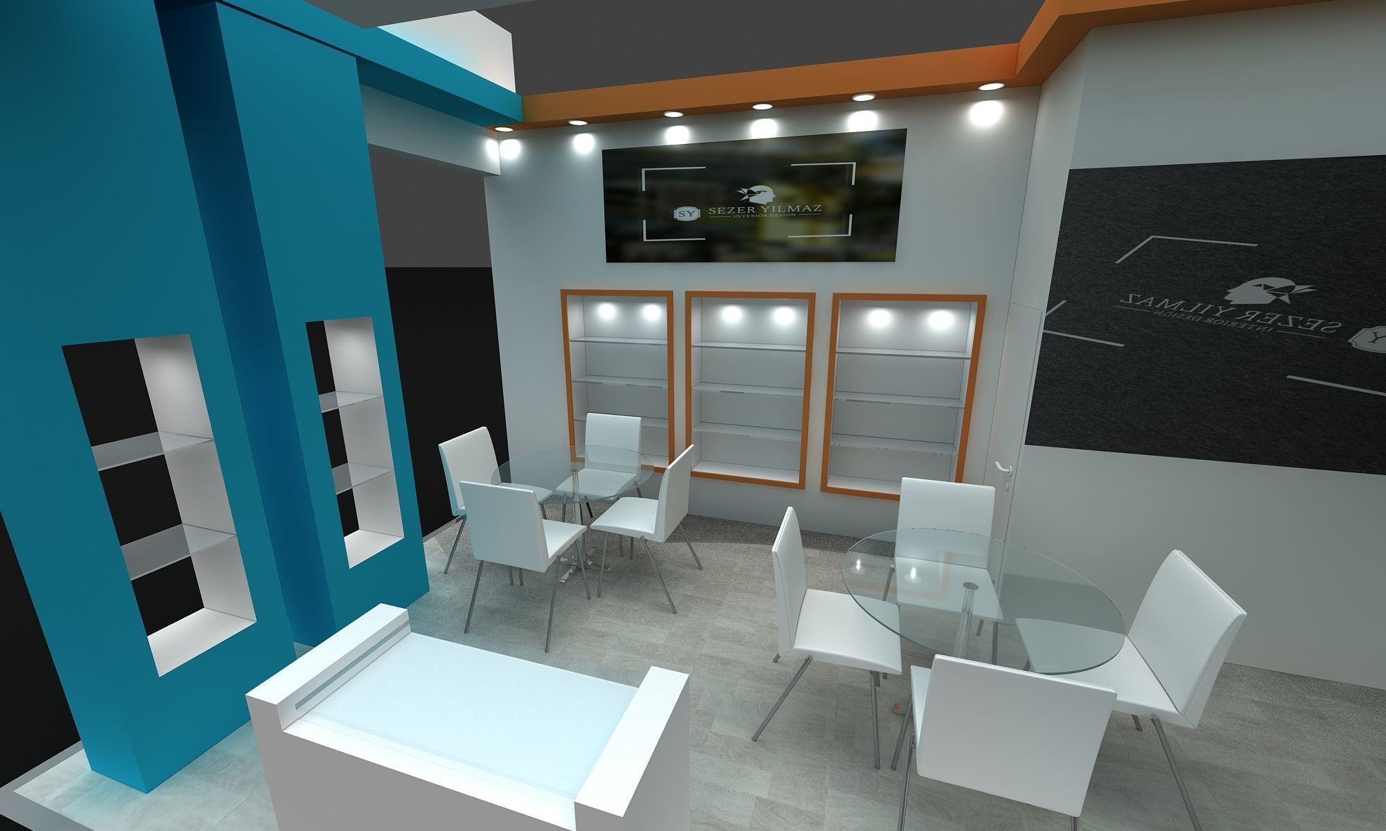 Exhibition Stall Stand Size  4 x 7  Height 366 3D model_4