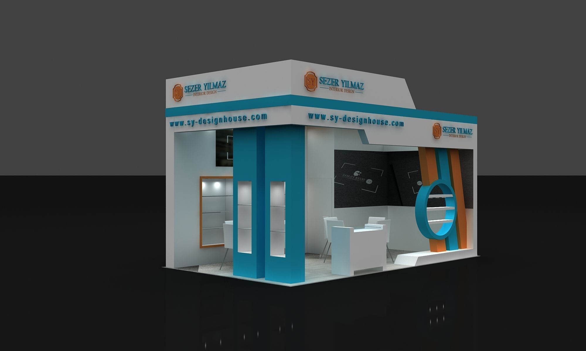 Exhibition Stall Stand Size  4 x 7  Height 366 3D model_1