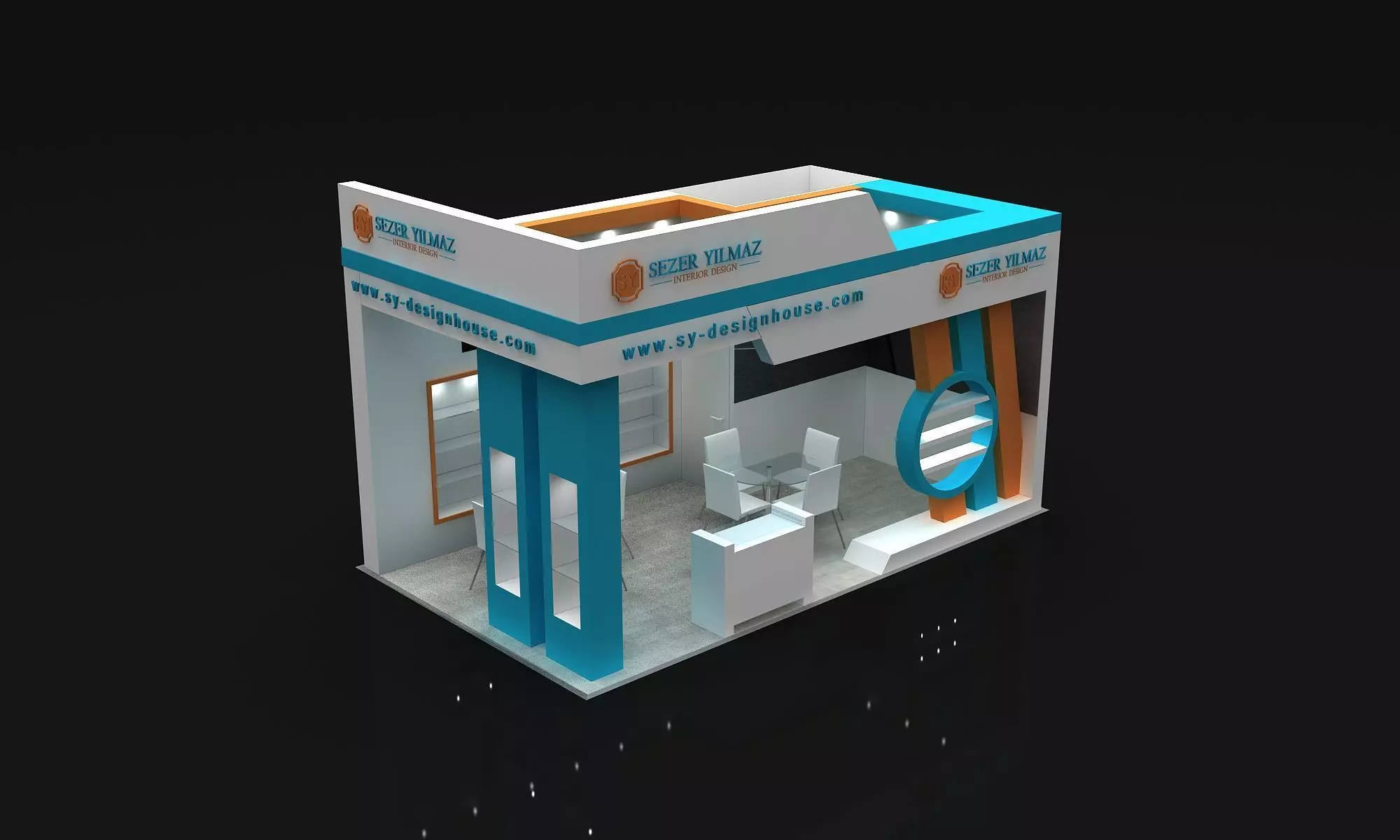 Exhibition Stall Stand Size  4 x 7  Height 366 3D model_0
