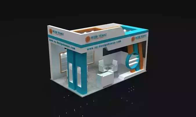 Exhibition Stall Stand Size  4 x 7  Height 366 3D model